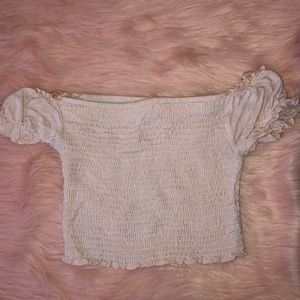 Light pink off shoulder top, size small